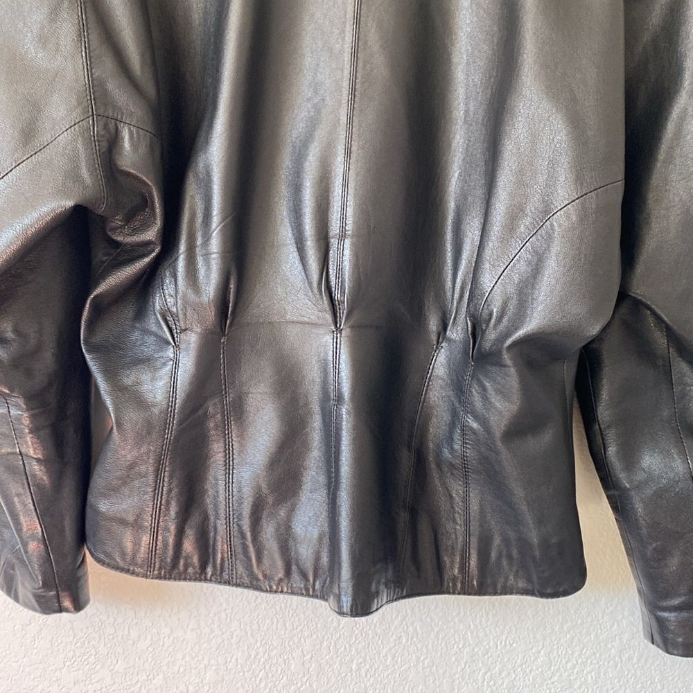 Vintage 1980s Wilson’s Leather cropped leather jacket - Picture 10 of 12